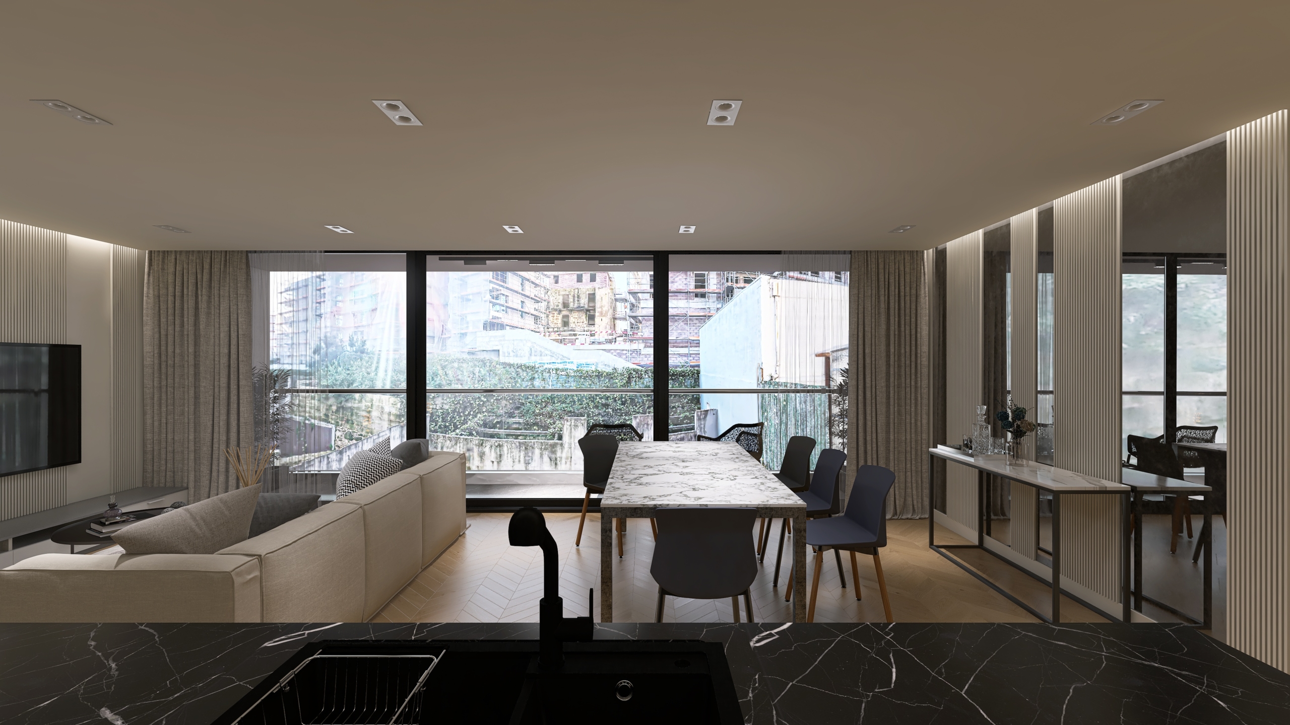 Parduodamas prabangus 2-jų miegamųjų butas su dviem balkonais Porto centre