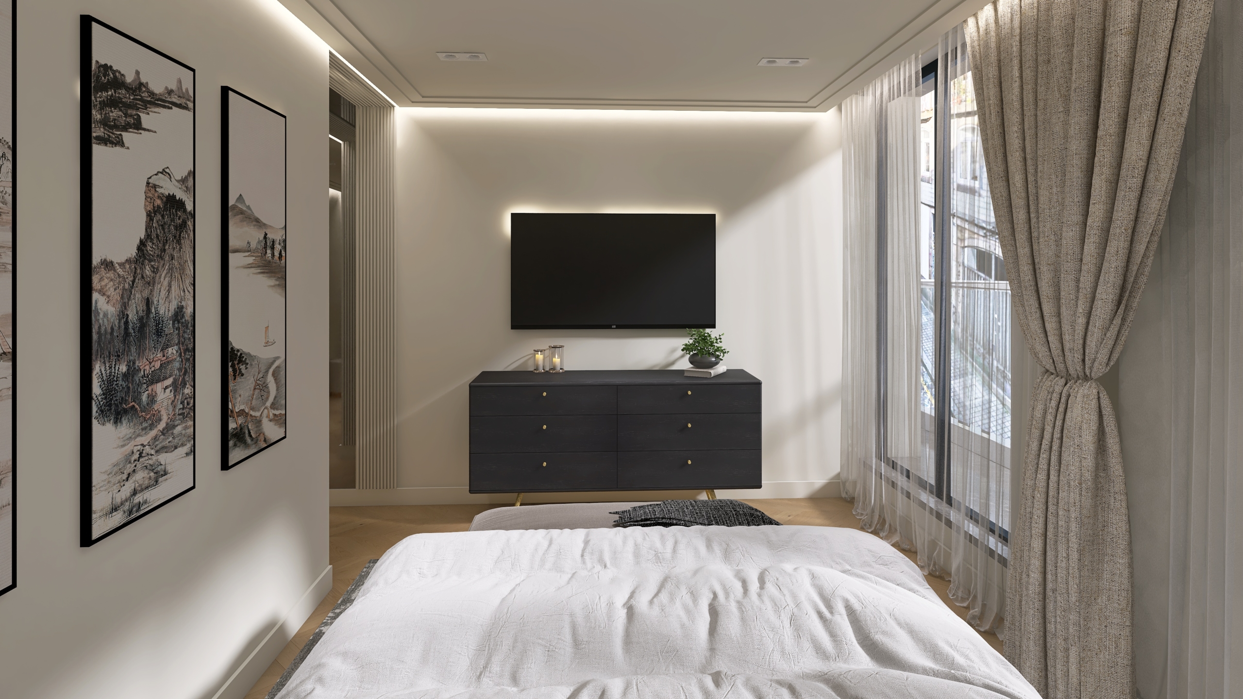 Parduodamas prabangus 2-jų miegamųjų butas su dviem balkonais Porto centre