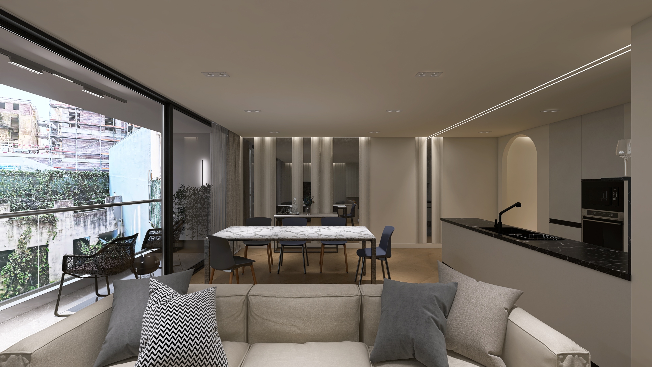 Parduodamas prabangus 2-jų miegamųjų butas su dviem balkonais Porto centre